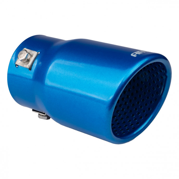 Uitlaatdempertip RVS blauw AMIO-04072