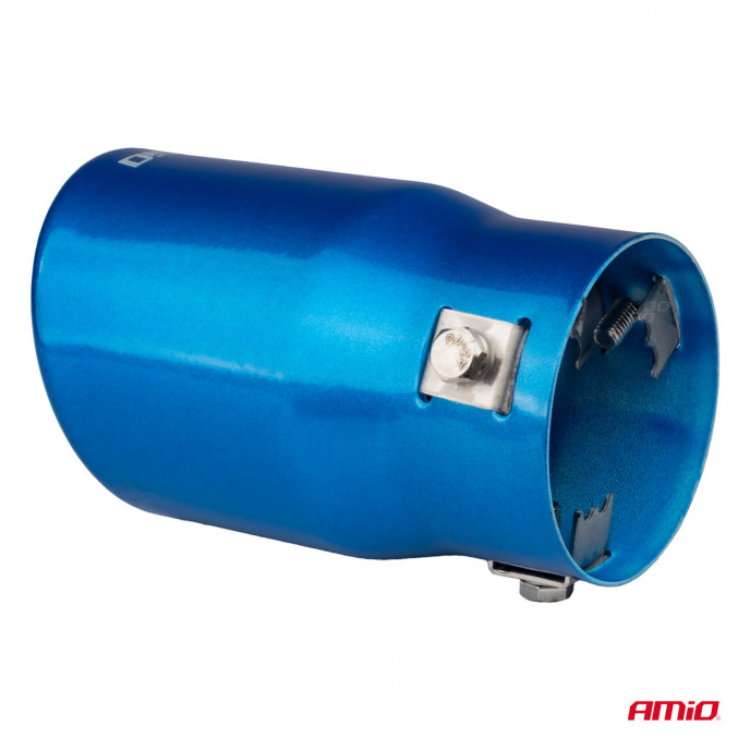 Uitlaatdempertip RVS blauw AMIO-04072