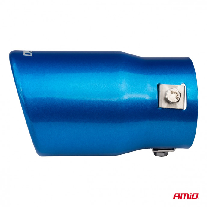 Uitlaatdempertip RVS blauw AMIO-04072