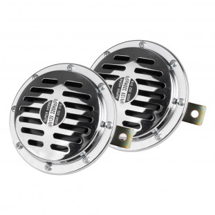 Claxon geluidssignaal chroom 125 mm 12V AMIO-04074