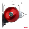 Claxon geluidssignaal set van 2 stuks rood 125mm 12V AMIO-04075