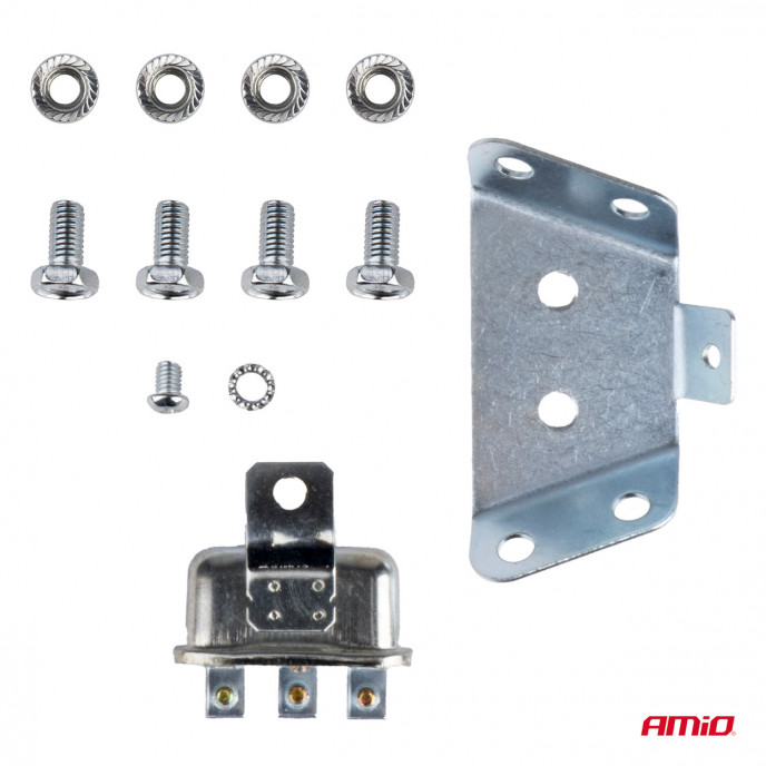 Claxon geluidssignaal set van 2 stuks rood 125mm 12V AMIO-04075