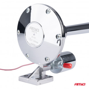 Claxon fanfare geluidssignaal chroom 640mm 12V 24V AMIO-04076