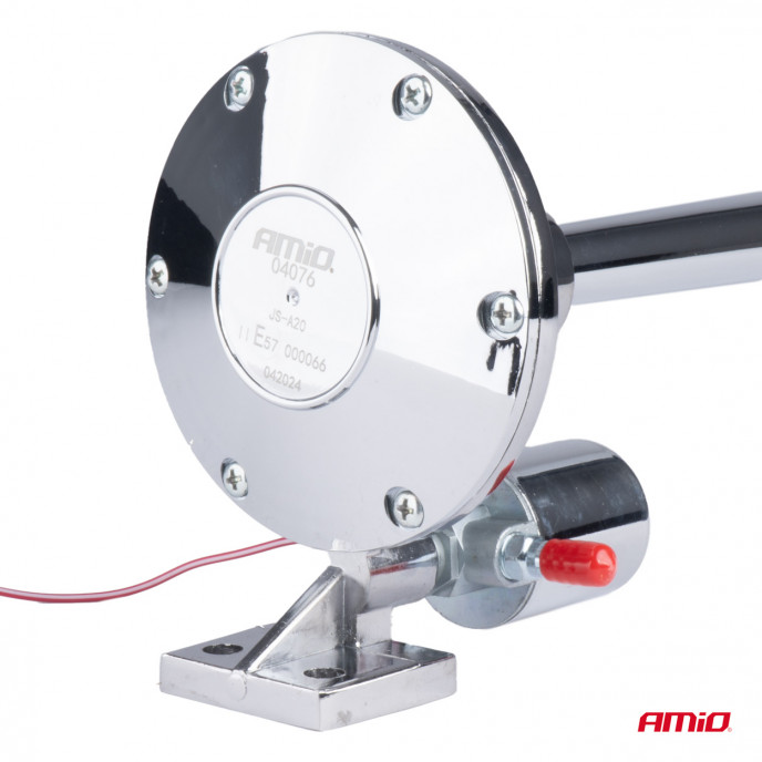 Claxon fanfare geluidssignaal chroom 640mm 12V 24V AMIO-04076
