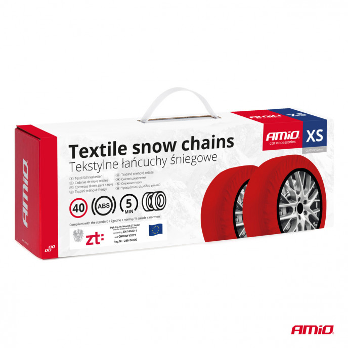 Textiel sneeuwkettingen XS EN16662-1 Önorm V5121 2 stuks AMIO-04079
