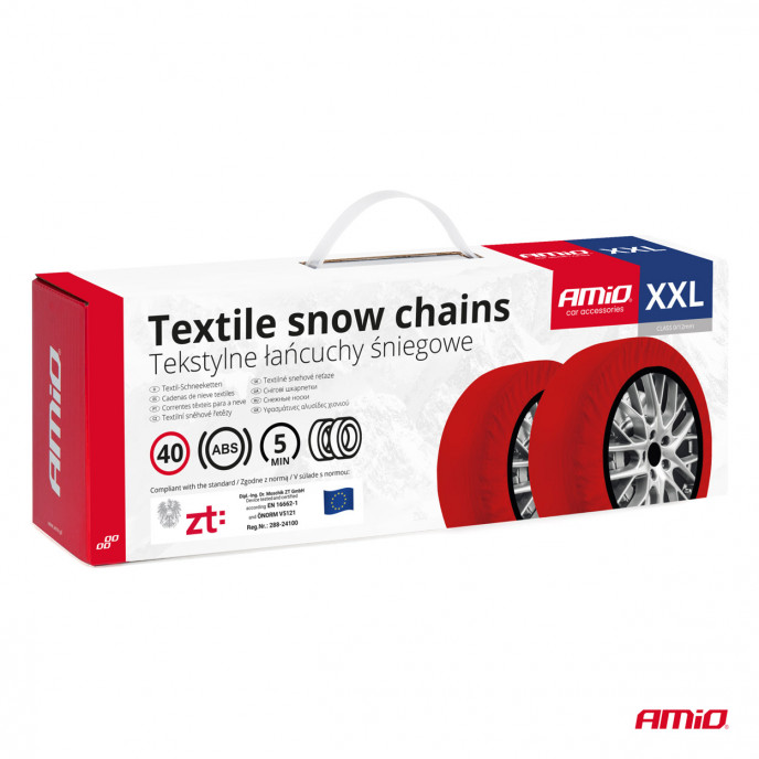 Textiel sneeuwkettingen XXL EN16662-1 Önorm V5121 2 stuks AMIO-04084