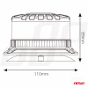 LED Waarschuwingslamp heavy duty W28M 12V 24V AMIO-04105