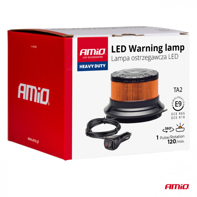 LED Waarschuwingslamp heavy duty W28M 12V 24V AMIO-04105