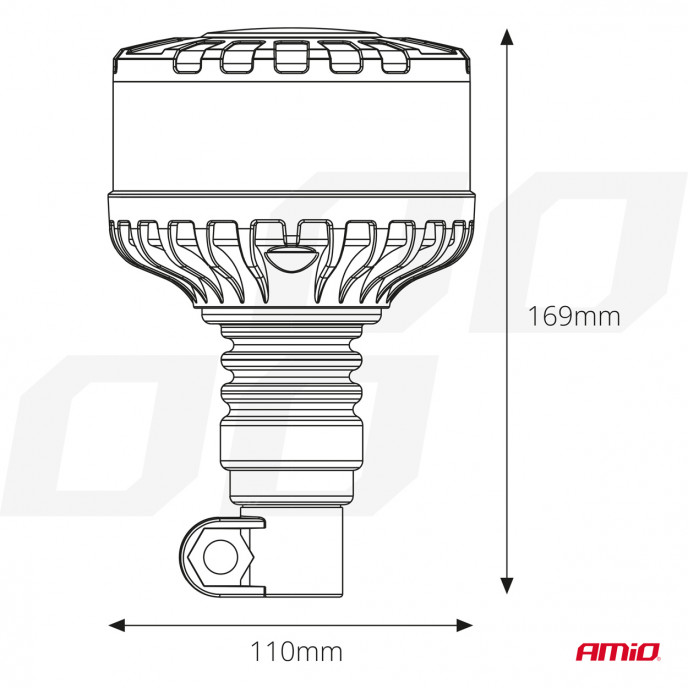 LED Waarschuwingslamp heavy duty W28P 12V 24V AMIO-04107