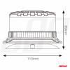 LED Waarschuwingslamp heavy duty W28M 12V 24V AMIO-04108