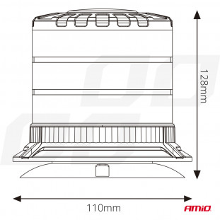 LED Waarschuwingslamp heavy duty W30M 12V 24V AMIO-04111