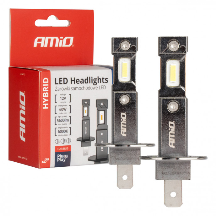 LED Koplampen Hybride serie H1 6000K Canbus 60W AMIO-04112