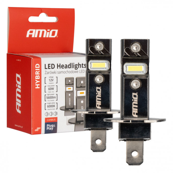 LED Koplampen Hybride serie H3 6000K Canbus 60W AMIO-04113