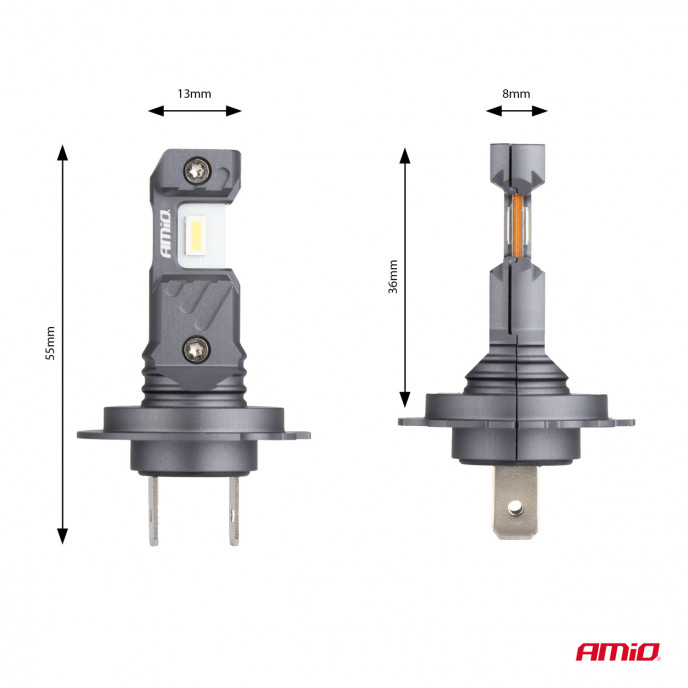 LED Koplampen Hybride serie H7 H18 6000K Canbus 60W AMIO-04115