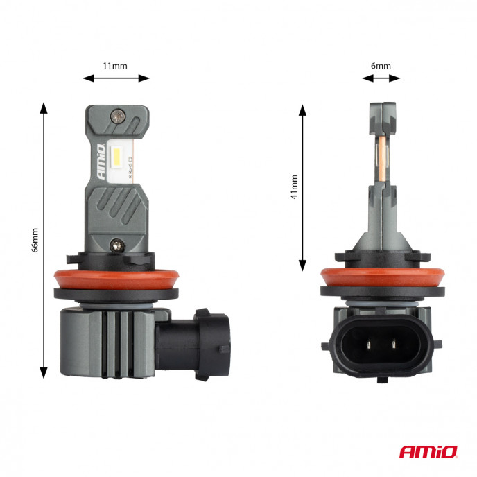 LED Koplampen Hybride serie H8 H9 H11 H16 6000K Canbus 60W AMIO-04116