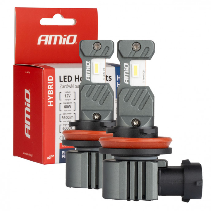 LED Koplampen Hybride serie H8 H9 H11 H16 6000K Canbus 60W AMIO-04116