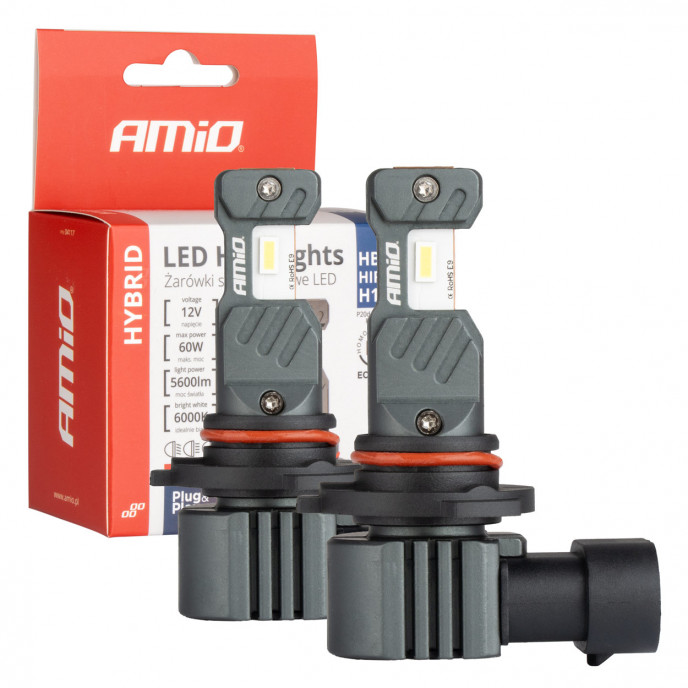 LED Koplampen Hybride serie HB3 HIR1 H10 6000K Canbus 60W AMIO-04117