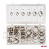 RVS schroefklemmen set 34-delig AMIO-04125