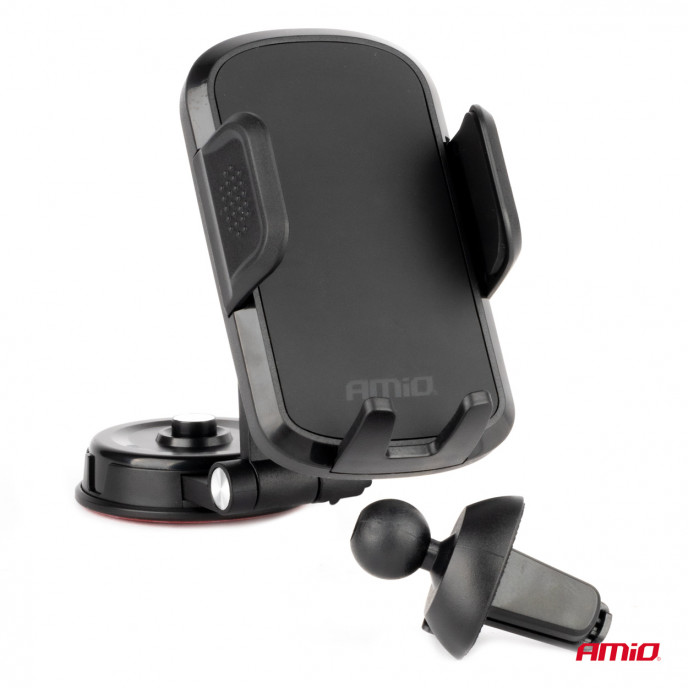 Draaibare dashboard ventilatierooster telefoonhouder 360° 2in1 AMIO-04138