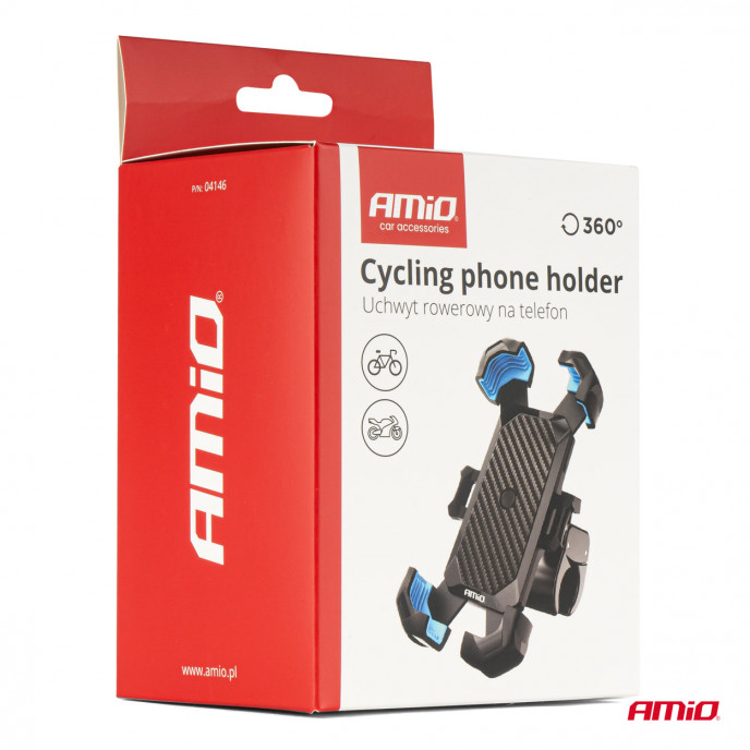 Fiets motorycle scooter roterende telefoonhouder 360° AMiO-04146