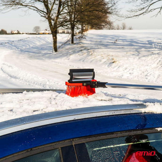 Grote sneeuw telescopische borstel met ijsschaar en trekker 98-134 cm