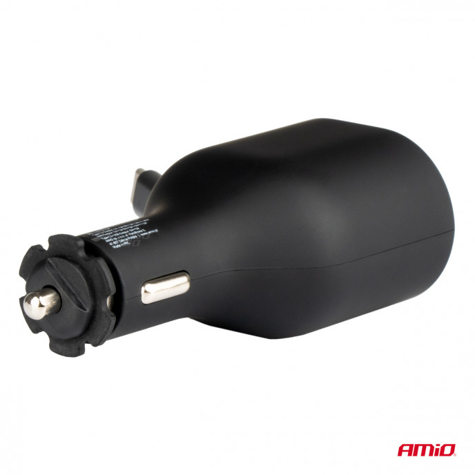 Snelle autolader 3.0 met 30W C intrekbare kabel PD20W AMIO-04176