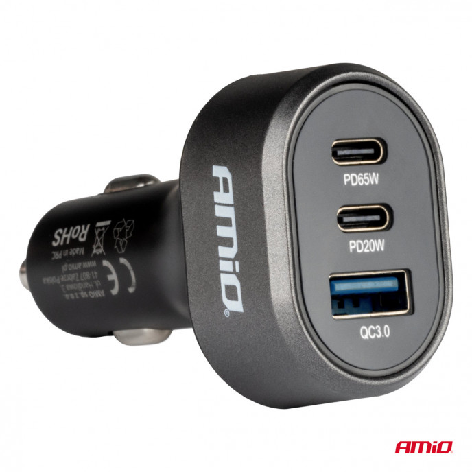 Snelle autolader 3.0 PD65W PD20W AMIO-04177