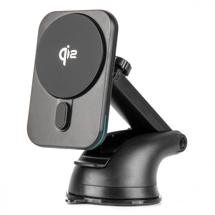 Snelle magnetische draadloze raamdashboard autolader Qi2 15W AMIO-04181