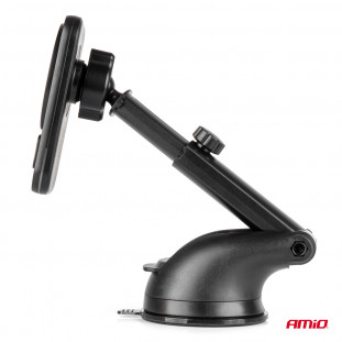 Snelle magnetische draadloze raamdashboard autolader Qi2 15W AMIO-04181