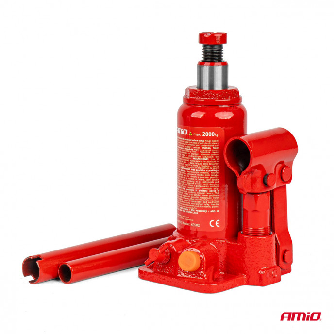 Fles hydraulische krik 2T PVC doos AMIO-04182