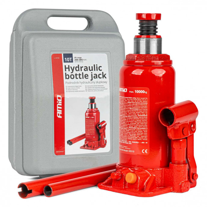 Fles hydraulische krik 10T PVC doos AMIO-04184