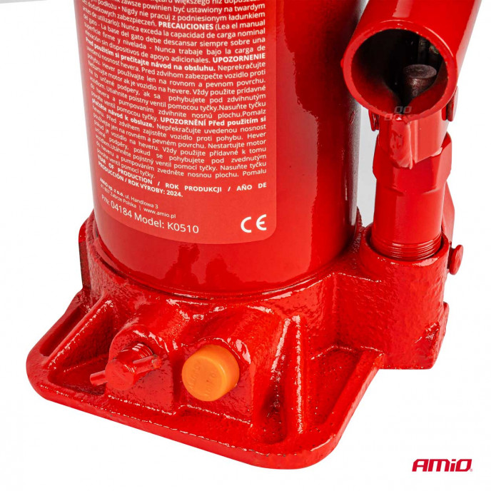 Fles hydraulische krik 10T PVC doos AMIO-04184