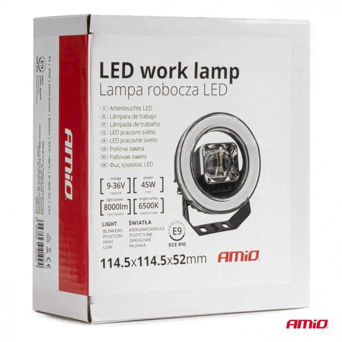Werklamp AWL58 45W 6500K 8000lm 9-36V AMIO-04199