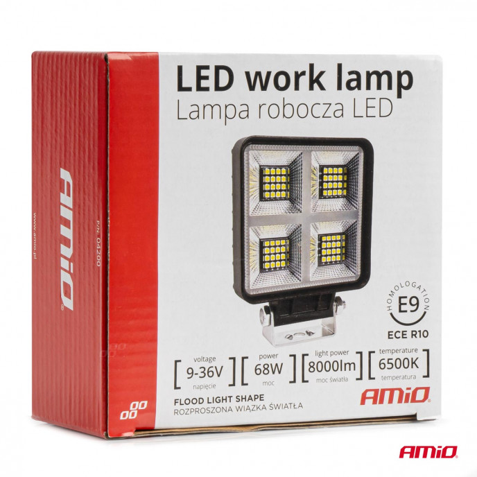Werklamp AWL59 68W 6500K 8000lm 9-36V AMIO-04200
