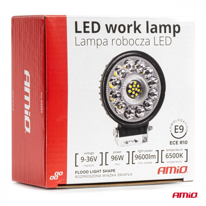 Werklamp AWL62 96W 6500K 9600lm 9-36V  27leds floodlight
