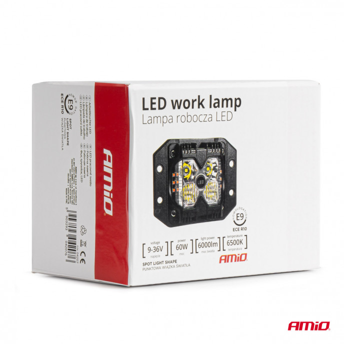 Werklamp AWL66 60W 6500K 6000lm 9-36V AMIO-04207