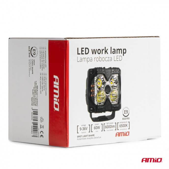 Werklamp AWL67 60W 6500K 6000lm 9-36V AMIO-04208