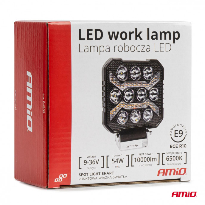 Werklamp AWL68 54W 6500K 10000lm 9-36V AMIO-04209