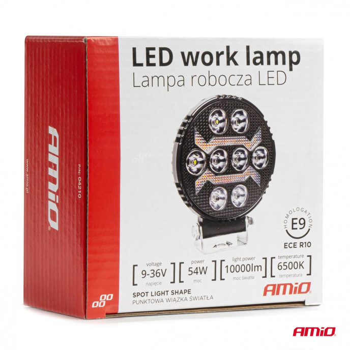 Werklamp AWL69 54W 6500K 10000lm 9-36V AMIO-04210