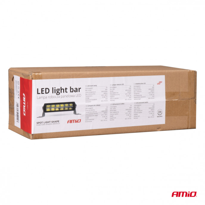 LED paneel werklamp BAR AWL70 60W 6500K 8000lm 30cm 12V 24V AMIO-04211
