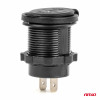 Waterdichte telefoonoplader met BLAUWE LED-indicator 3.1A 2xUSB 12/24V AMIO-04216