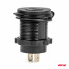 Waterdichte telefoonoplader met BLAUWE LED-achtergrondverlichting 2xUSB QC3.0 12/24V AMIO-04218