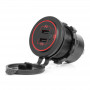 Dual USB C auto lader12/24V 3.0A max rood verlicht met aan-uit schakelaar
