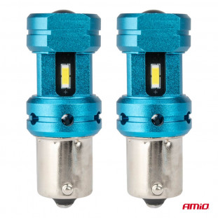 CANBUS LED-lampen 1156 BA15S P21W R10W R5W 4SMD 1860 Wit 12V 24V AMIO-04252