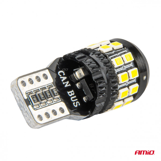 LED CANBUS-lampen T10 W5W 27SMD 2016 Wit 12V/24V AMIO-04258