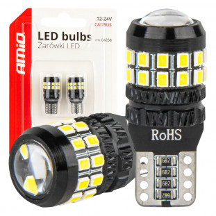 LED CANBUS-lampen T10 W5W 27SMD 2016 Wit 12V/24V AMIO-04258