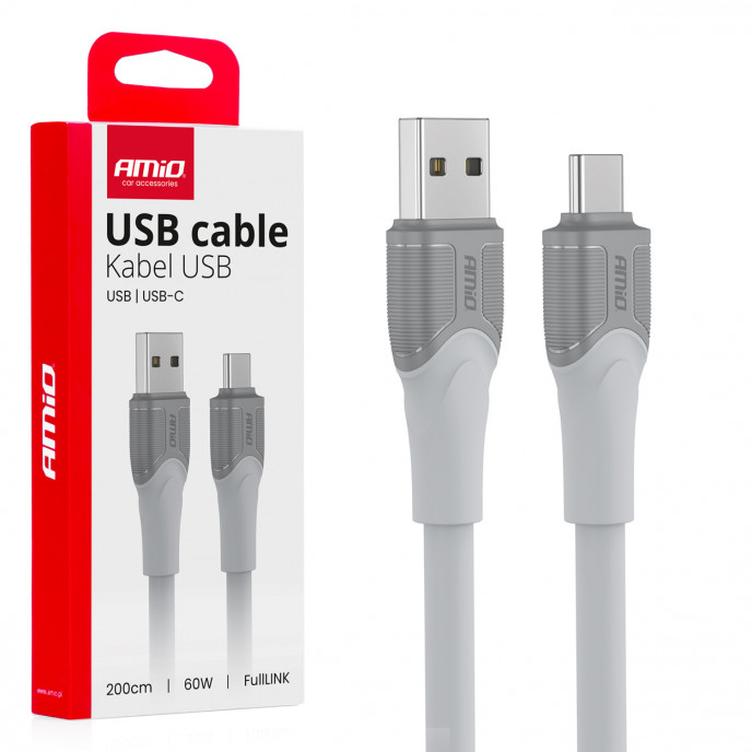Kabel USB-A NAAR TYPE-C 60W 200cm FullLINK model X111 AMIO-04290