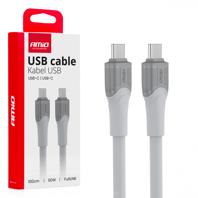 Kabel USB-C NAAR TYPE-C 60W 100cm FullLINK model X111 AMIO-04291