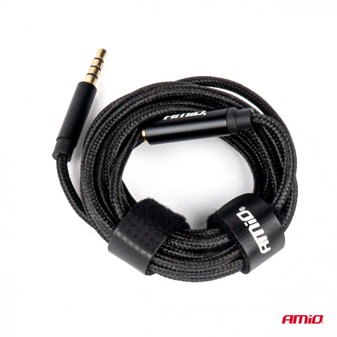Verlengkabel AUX Mini Jack 3,5 mm mannelijk naar 3,5 mm vrouwelijk 2 m AMIO-04296