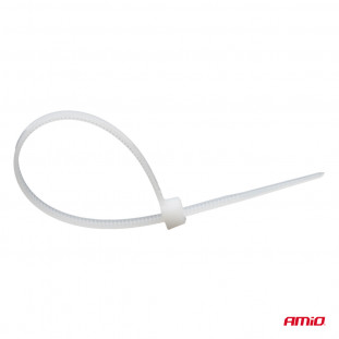 Witte kabelbinders 2,5×150mm 100 stuks AMIO-04306